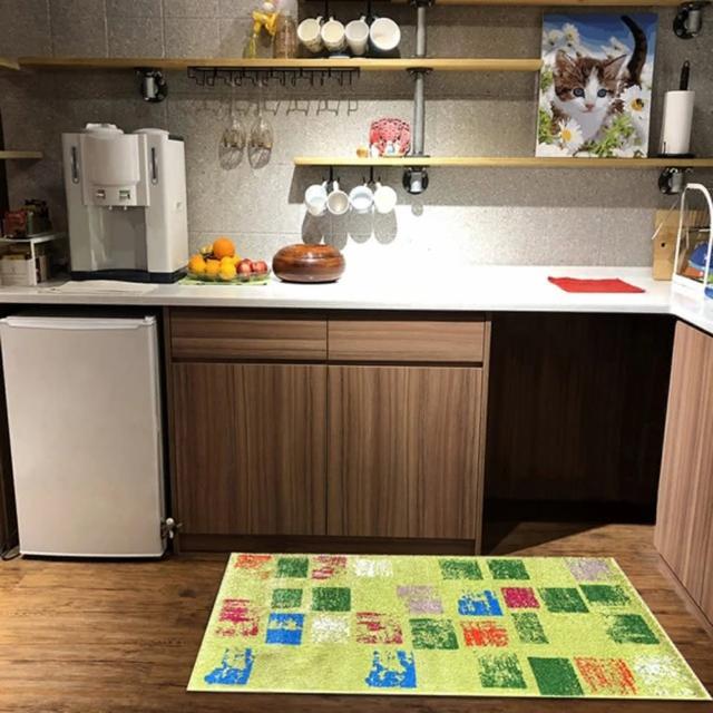 【Fuwaly】德國Esprit home 綠野地毯-80x150cm-ESP8024-03(現代 繽紛 格子 床邊地毯 起居室)