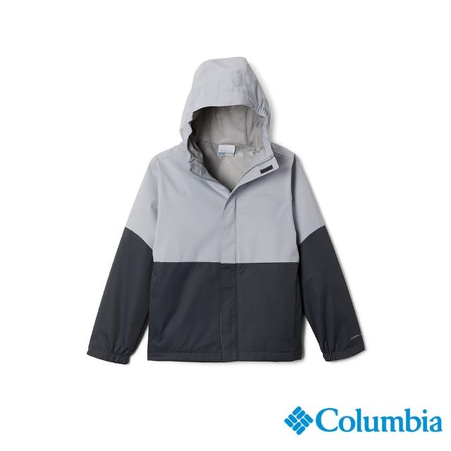 【Columbia 哥倫比亞】男童款-Hikebound Omni-Tech防水外套-灰色(URR24360BK)