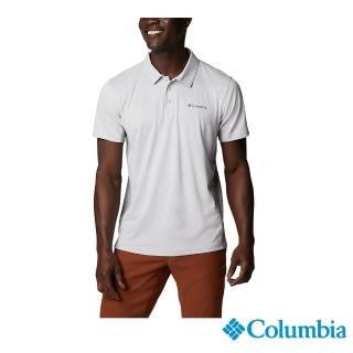 【Columbia 哥倫比亞 官方旗艦】男款-Zero Ice Cirro-CoolUPF50酷涼快排短袖Polo衫-灰色(UAE92290GY / 20