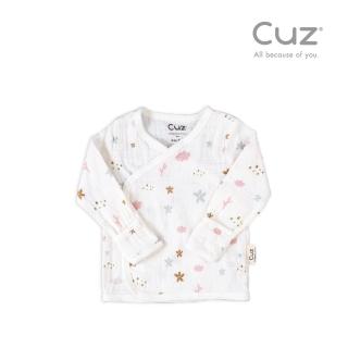 【Cuz】悉心照料的小花-有機棉反摺袖肚衣(0-3m)