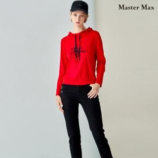 【Master Max】簡單個性印字長袖連帽上衣(8227136)