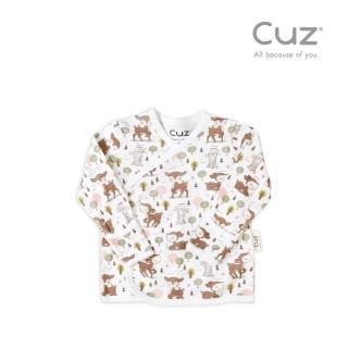 【Cuz】巴黎小鹿-有機棉反摺袖肚衣(0-3m)