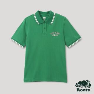 【Roots】Roots 男裝- 有機棉短袖POLO衫(綠色)