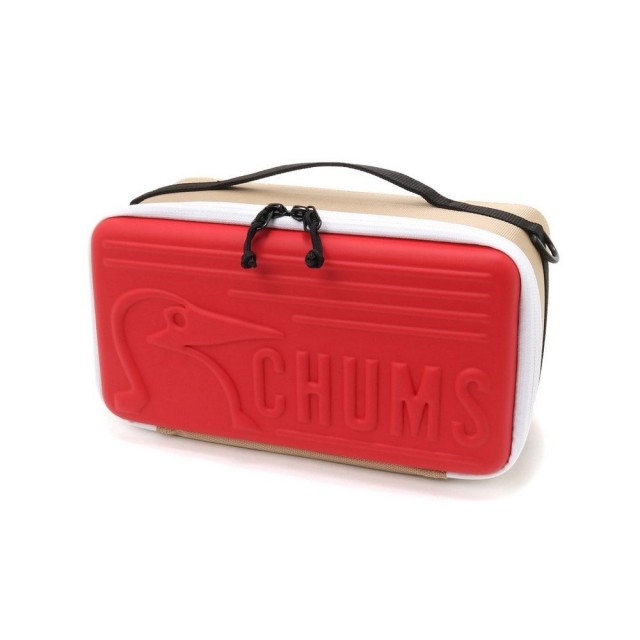 【CHUMS】CHUMS Multi Hard Case M收納盒 米/紅 Outdoor(CH621823B044)