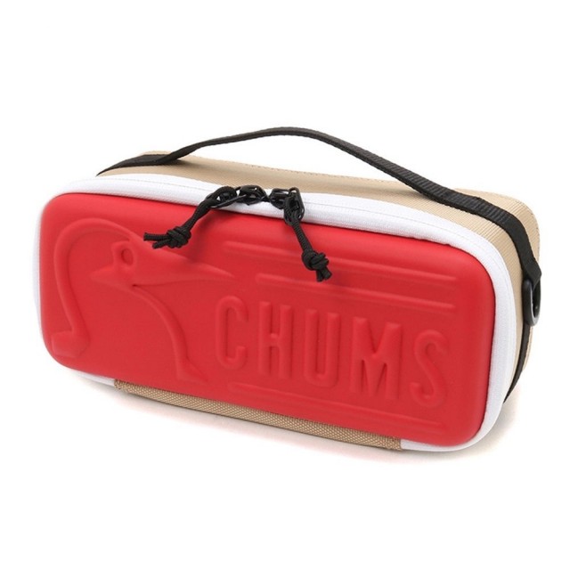 【CHUMS】CHUMS Multi Hard Case L收納盒 米/紅 Outdoor(CH621824B044)