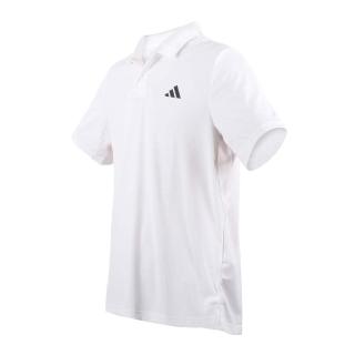 【adidas 愛迪達】男短袖POLO衫-亞規 運動 訓練 上衣 吸濕排汗 白黑(HS3277)