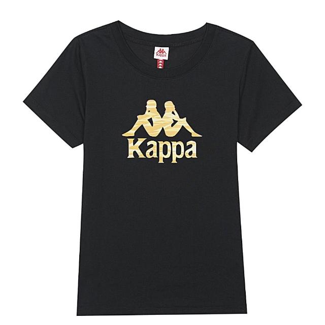 【KAPPA】義大利 舒適時尚女短袖針織圓領衫(黑 32191XW005)