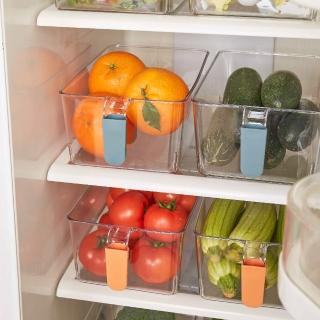 【帕斯特收納生活】4入/大號寬款-透明冰箱蔬果收納盒 廚房收納 生鮮分類盒 多功能儲物盒(收納盒)
