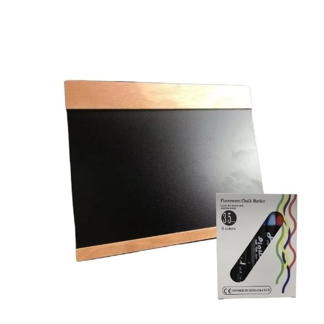 【黑白幫】桌上款 橫式黑板-30X24cm 黑板 立牌 廣告黑板 餐飲黑板 廣告板(無磁性 單面 附贈小圓頭彩繪筆)