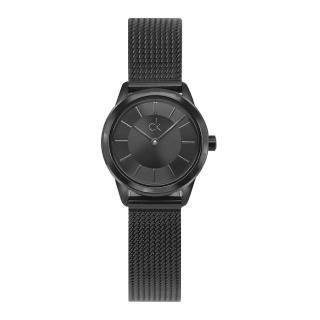 【Calvin Klein 凱文克萊】minimal系列 黑色系小錶盤 米蘭錶帶 手錶 女錶 CK錶 24mm(K3M234B1)