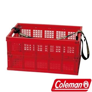 【Coleman】折疊肩背置物籃 紅 M CM-6812J(CM-6812J)