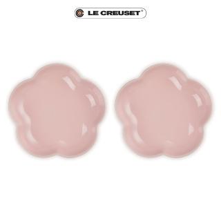 【Le Creuset】瓷器花型盤 20 cm-中(亮粉)
