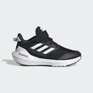 【adidas 愛迪達】EQ21 Run 2.0 EL K 中童 慢跑鞋 運動 休閒 緩震 魔鬼氈 包覆 黑白(GY4371)