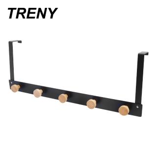【TRENY】日式原木鐵架門後掛勾-黑