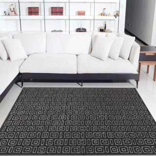 【Fuwaly】德國Esprit home 迴紋黑地毯-170x240cm-ESP2822-03(現代 迴紋針 書房 客廳 大地毯)