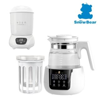 【SnowBear 小白熊】智效奶瓶消毒烘乾鍋+智雅溫調燉煮壼(溫奶/調乳/燉煮 一機搞定)