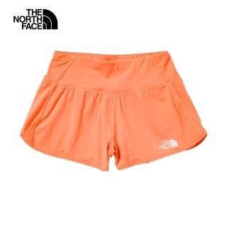 【The North Face 官方旗艦】北面兒童橘色吸濕排汗寬鬆短褲｜81XNN6M