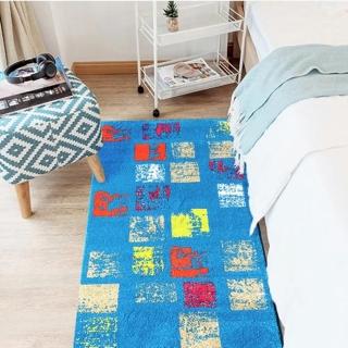 【Fuwaly】德國Esprit home 遊憩地毯-80x150cm ESP8024-04(現代 繽紛 格子 床邊地毯 起居室)