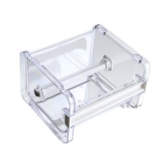 【KStore】迷你桌面透明膠帶切割收納盒(膠帶收納 膠台 交代切割盒 桌上膠台)