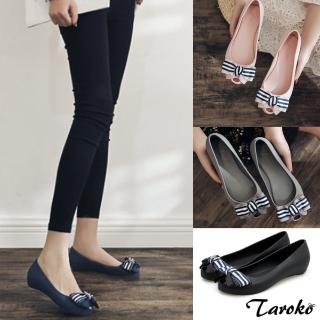 【Taroko】清新主張蝴蝶結平底果凍鞋(5色可選)