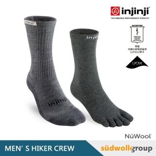 【Injinji】Hiker 男 羊毛中筒健行襪-外襪+內襪(登山襪 健行襪 羊毛登山襪 男襪)