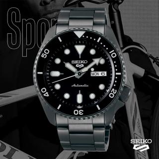 【SEIKO 精工】5 Sports 潮流黑水鬼機械錶 SK038 -黑鋼42.5mm(SRPD65K1/4R36-07G0SD)