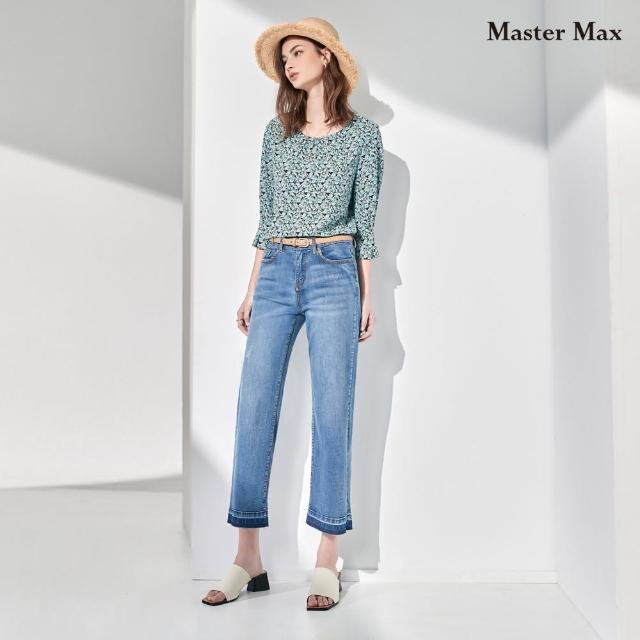 【Master Max】彈性佳刷舊感直筒牛仔寬褲(8313017)