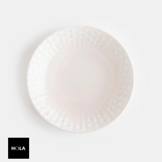 【HOLA】麻之葉餐盤16.8cm粉