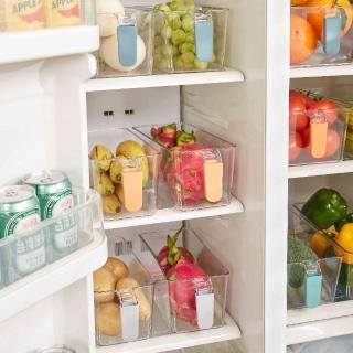 【帕斯特收納生活】3入/小號窄款-透明冰箱蔬果收納盒 廚房收納 生鮮分類盒 多功能儲物盒(收納盒)