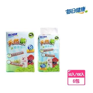 【每日健康】天然茶-乾爽系列綠茶尿片 X6包(尿布墊/寵物尿布/尿墊)