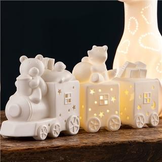 【愛爾蘭 Belleek Living】聖誕玩具三節火車LED夜燈(不含電池)