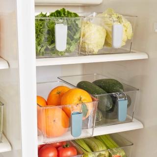 【帕斯特收納生活】3入/大號寬款-透明冰箱蔬果收納盒 廚房收納 生鮮分類盒 多功能儲物盒(收納盒)