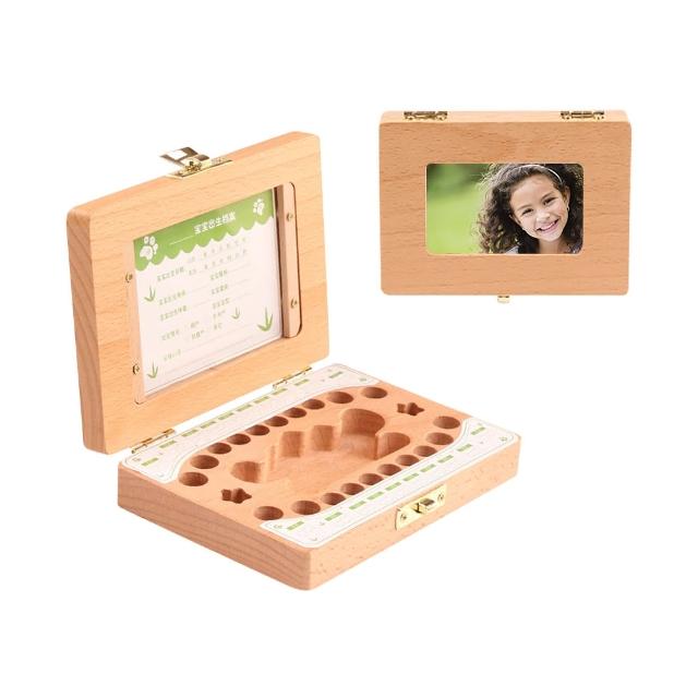【JoyNa】木製乳牙保存盒 胎毛收藏紀念盒(可放照片.卡扣式經典款)