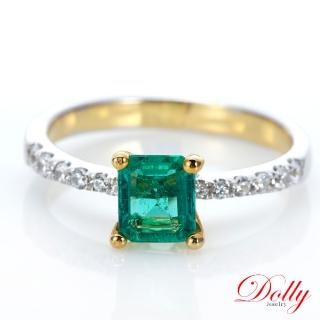 【DOLLY】18K金 天然哥倫比亞祖母綠鑽石戒指