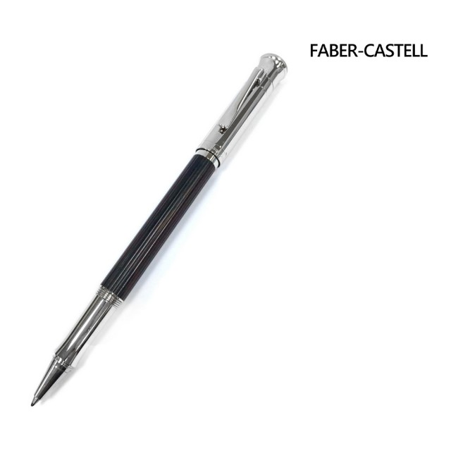 【Faber-Castell】鍍白金烏木鋼珠筆(145513)