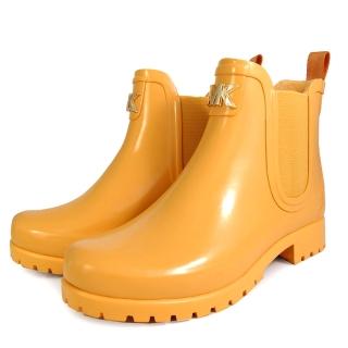 【Michael Kors】立體MK橡膠雨靴 短靴(黃色)