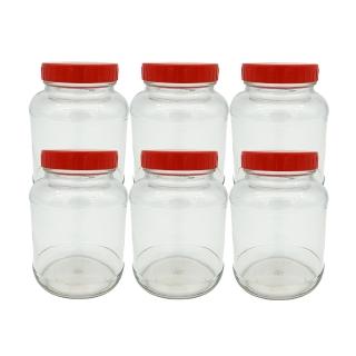 【生活King】5號旋蓋玻璃密封罐/儲物罐/醬菜瓶-2斤瓶(6入組)