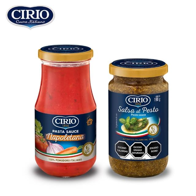 【CIRIO】義大利 經典拿坡里紅醬 420g+羅勒青醬 190g