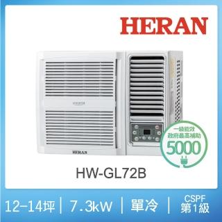 【HERAN 禾聯】11-13坪 R32 一級變頻冷專窗型空調(HW-GL72B)