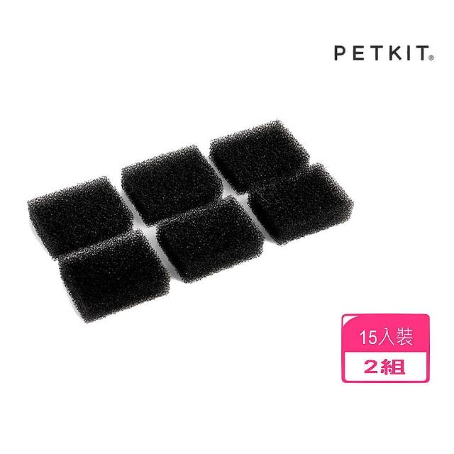 【PETKIT 佩奇】方形過濾棉（無線馬達活水機專用）15入裝*2入組｜台灣公司貨