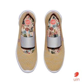 【uin】西班牙原創設計 女鞋 梅若卡6星光黃彩繪休閒鞋W1620730(素色)