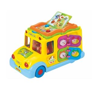 【HUILE 匯樂】匯樂 796 電動智育校園巴士 益智玩具 萬向電動公車 兒童玩具