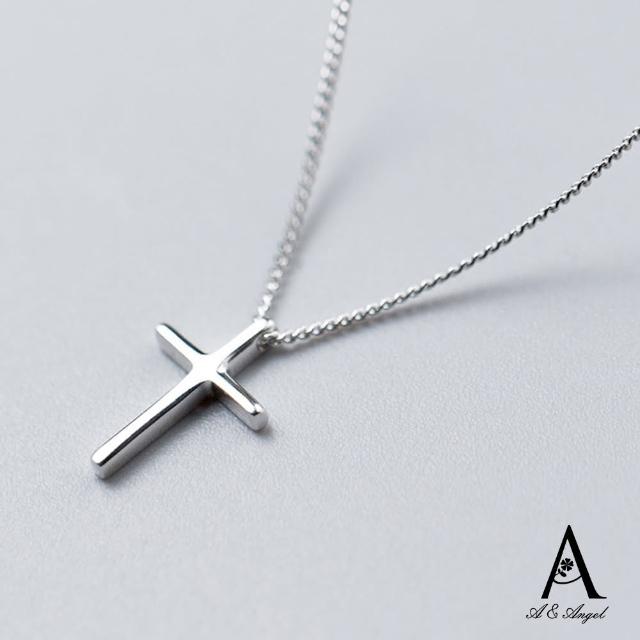 【ANGEL】單純十字架高雅氣質鍍銀項鍊(銀色)