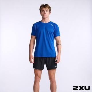 【2XU】男 Aero運動短袖上衣(藍/反光銀)