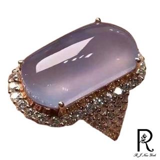 【RJ New York】香芋紫水晶橢圓水鑽華麗戒指(2色尺寸可選)