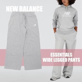 【NEW BALANCE】褲子 Essentials Pants 女款 灰 寬鬆 喇叭褲 落地褲 寬褲 休閒 棉褲 長褲 NB(WP31516AG)
