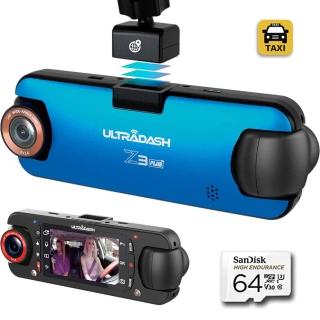 【UltraDash】Z3+雙鏡頭行車記錄器_商業板_雙廣角+紅外線燈_計程車_送64GB記憶卡(cansonic)