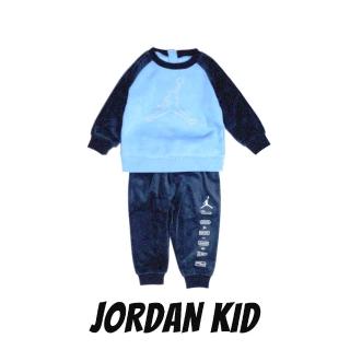 【NIKE 耐吉】連身裝 童裝 JORDAN 天空藍 長袖套裝 童裝 JD942044IF695(連身裝 童裝)