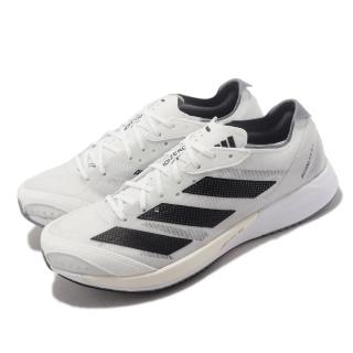 【adidas 愛迪達】慢跑鞋 Adizero Adios 7 W 女鞋 白 黑 緩震 馬牌輪胎大底 運動鞋 愛迪達(GX6648)