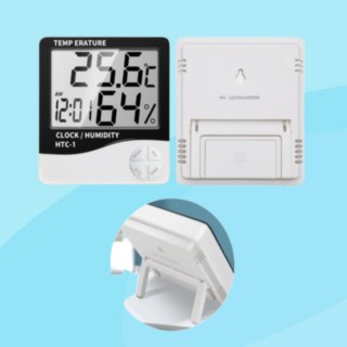 多功能電子溫濕度計 大螢幕(電子鐘 溼度計 溫度計)